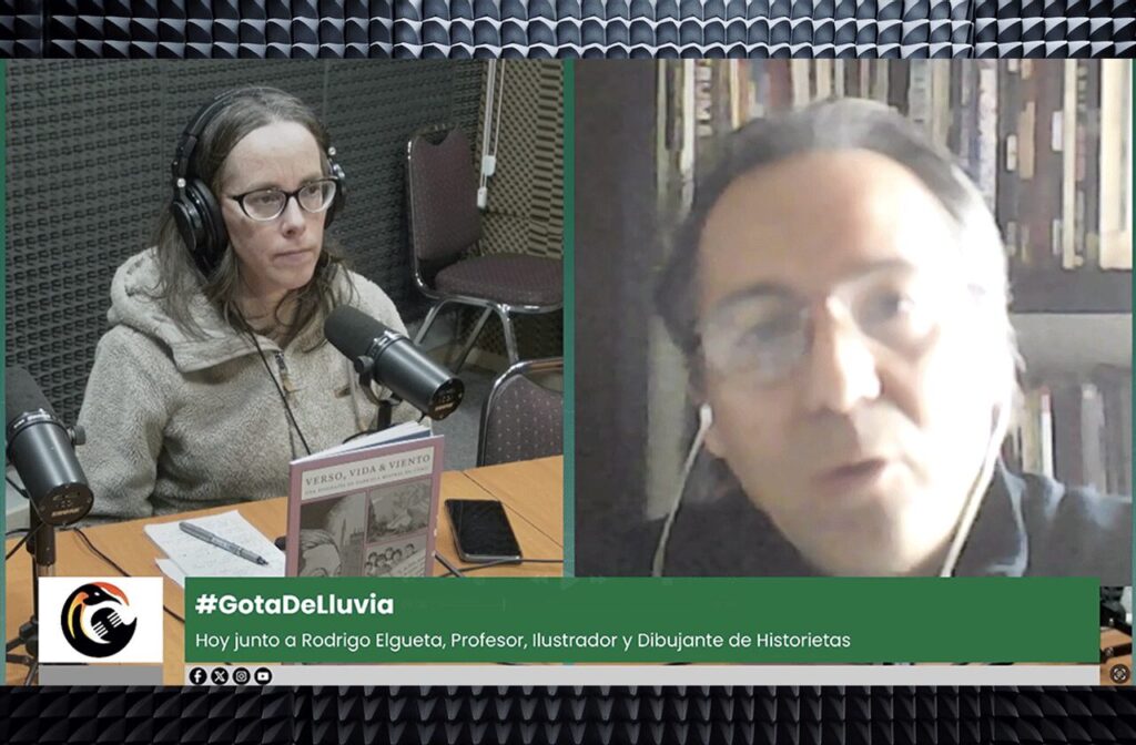 Cecilia Lagos y Rodrigo Elgueta conversan en Gota de Lluvia sobre el cómic “Verso, Vida y Viento” y la vida de Gabriela Mistral.