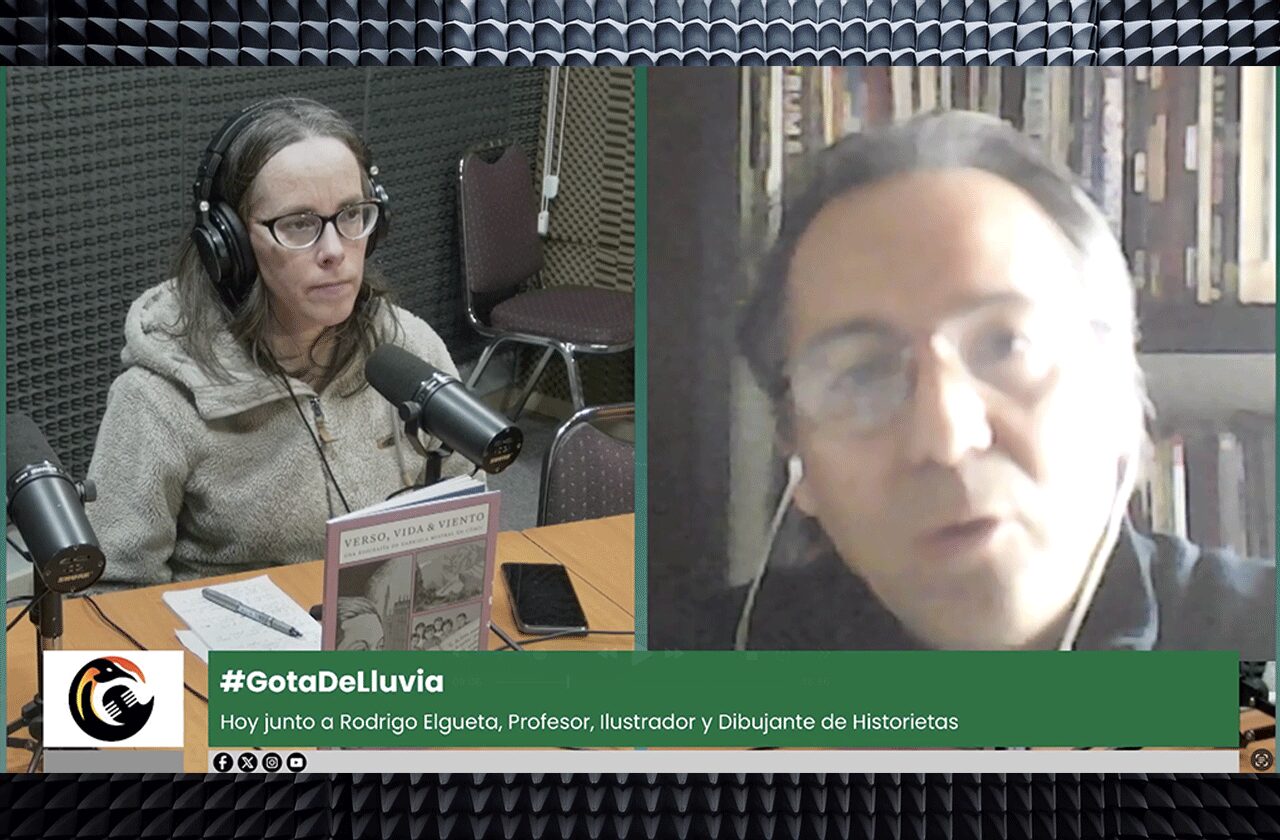 Cecilia Lagos y Rodrigo Elgueta conversan en Gota de Lluvia sobre el cómic “Verso, Vida y Viento” y la vida de Gabriela Mistral.